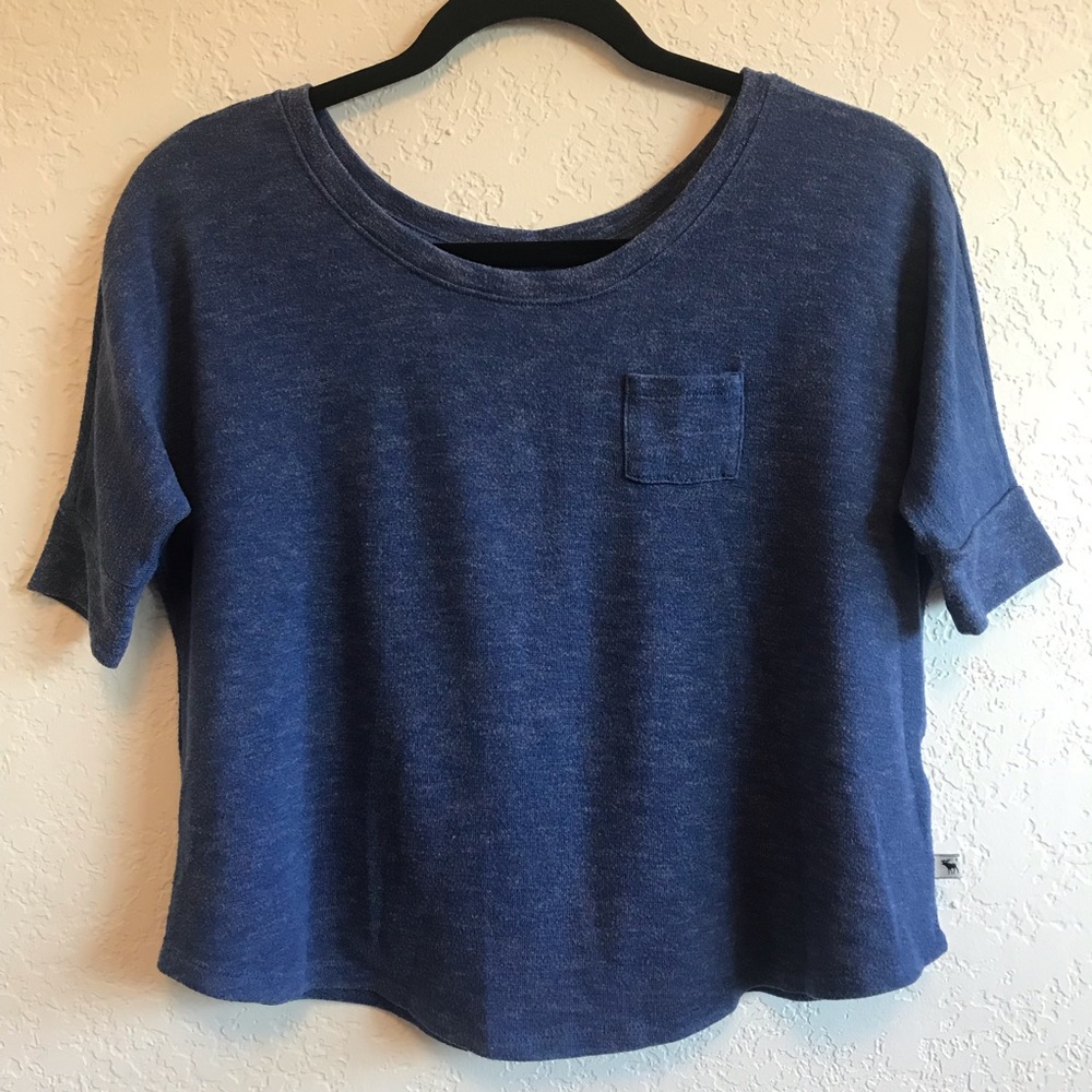 Abercrombie drapey quarter sleeve pocket tee